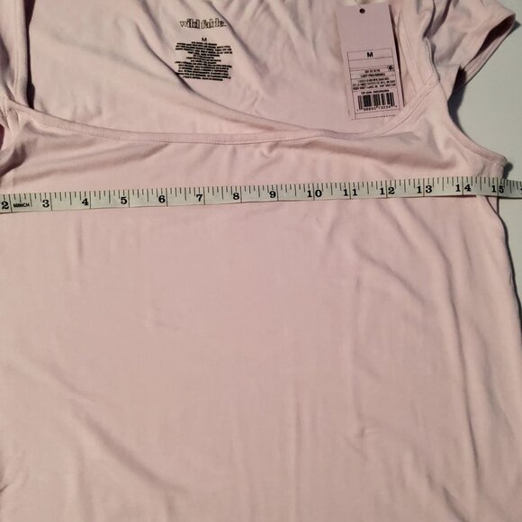 Wild Fable Womens Light Pink Short Sleeve  M Lightweight and breathable fabric - Picture 5 of 7